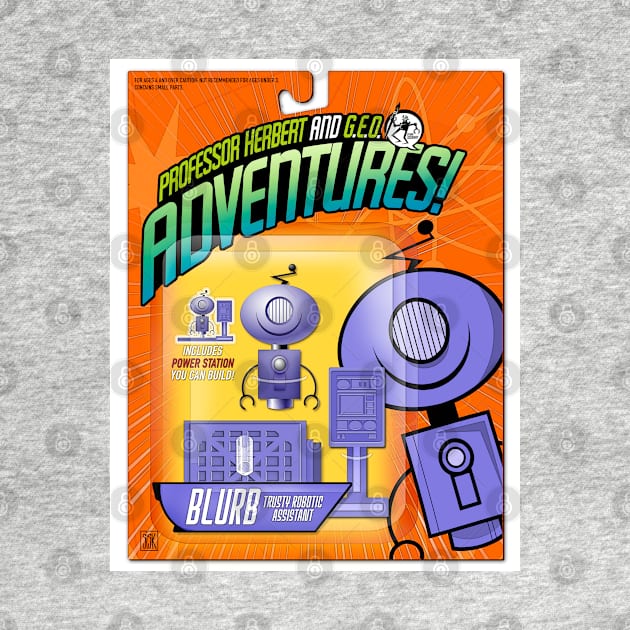 PROFESSOR HERBERT AND G.E.O. ADVENTURES: Blurb Action Figure Art Print by StudioSiskart 